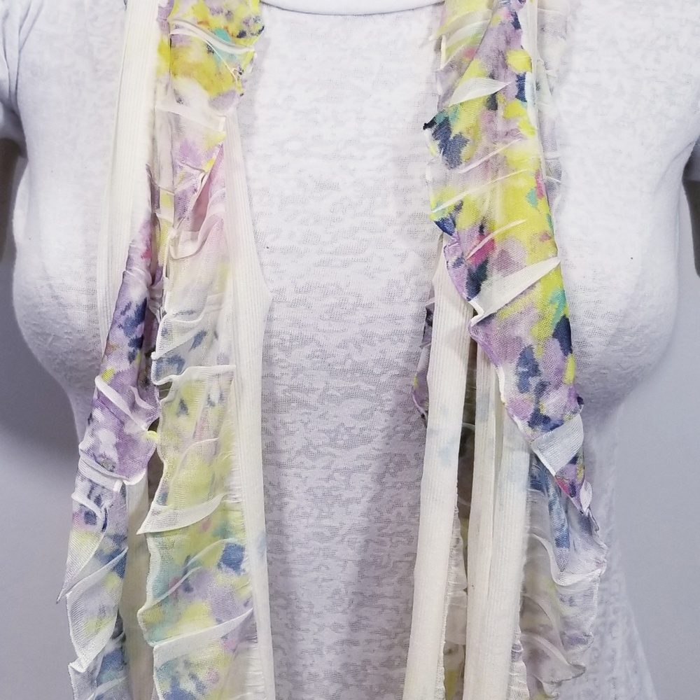 Yellow Solid & Patterned Scarf Accessory - Picture 7 of 7